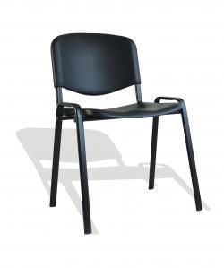 Kunststoff Stapelstuhl - Schalenstuhl- Sitz-und Rückenlehne schwarz - Gestell schwarz  Ovalrohr -Top Stuhl - stapelbar- der Stabile ! - sofort lieferbar !!!